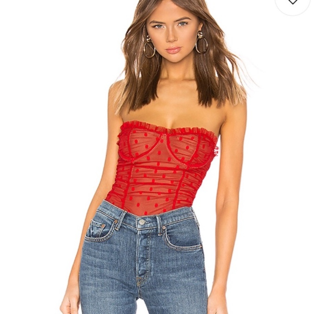 MAJORELLE Wyn Bodysuit red size S